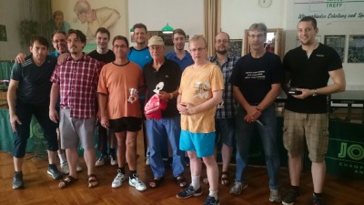 Das - wenn auch nicht ganz vollständige - Gruppenfoto mit den Teilnehmern des BTTC Meteor e.V.